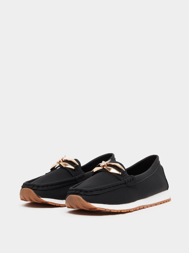 Take Two Women Metal Buckle Detail Loafers - Image 2